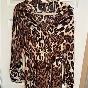 Leopard Print Women's Top